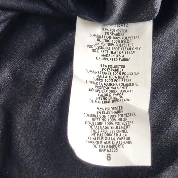 Betsy & Adam Womens Mini Cocktail Dress Size 6 Reversible Sequins Long Sleeve - Picture 11 of 11